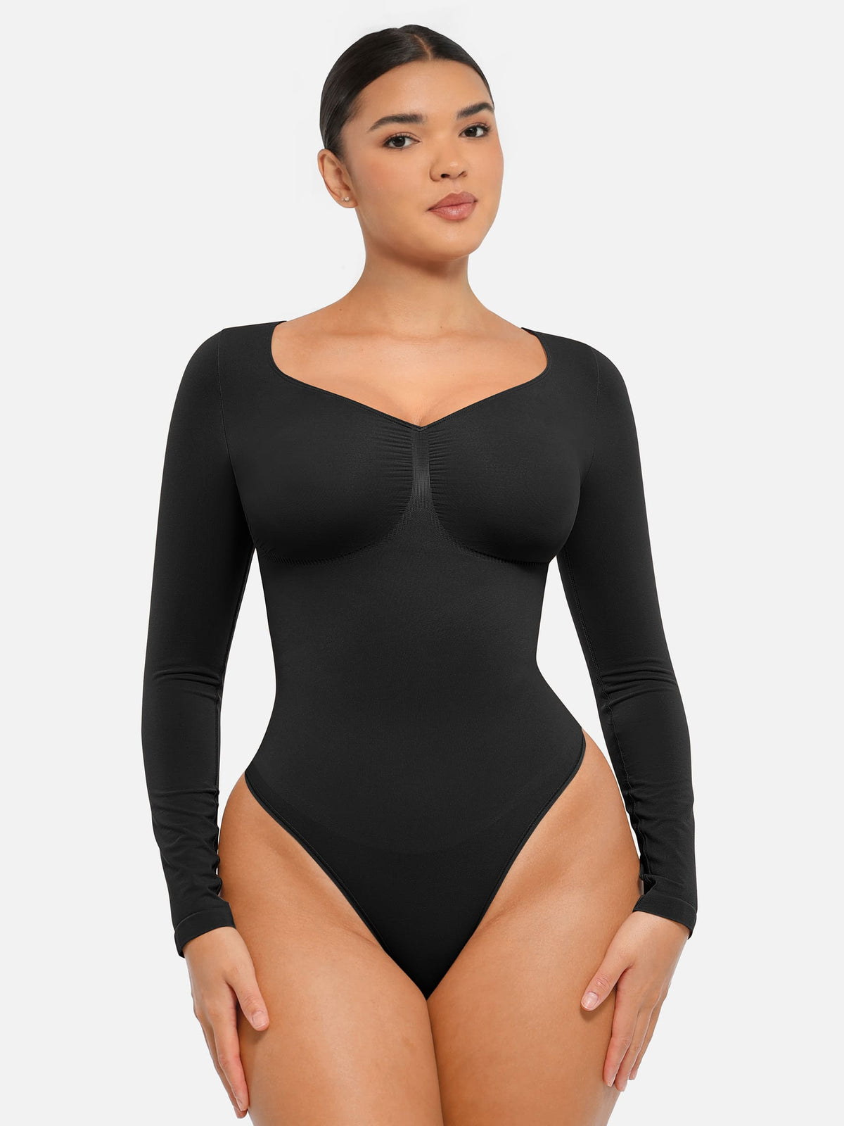 Body Gainant Sculptant Manches Longues Seconde Peau