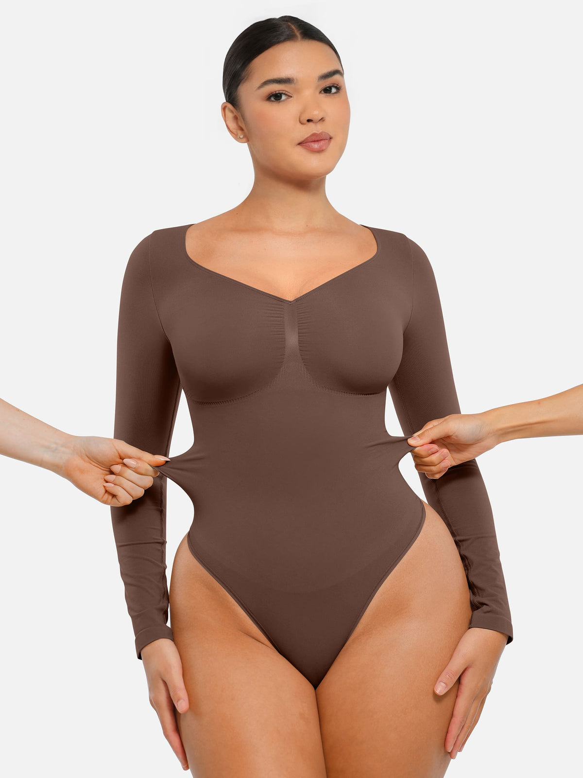 Body Gainant Sculptant Manches Longues Seconde Peau