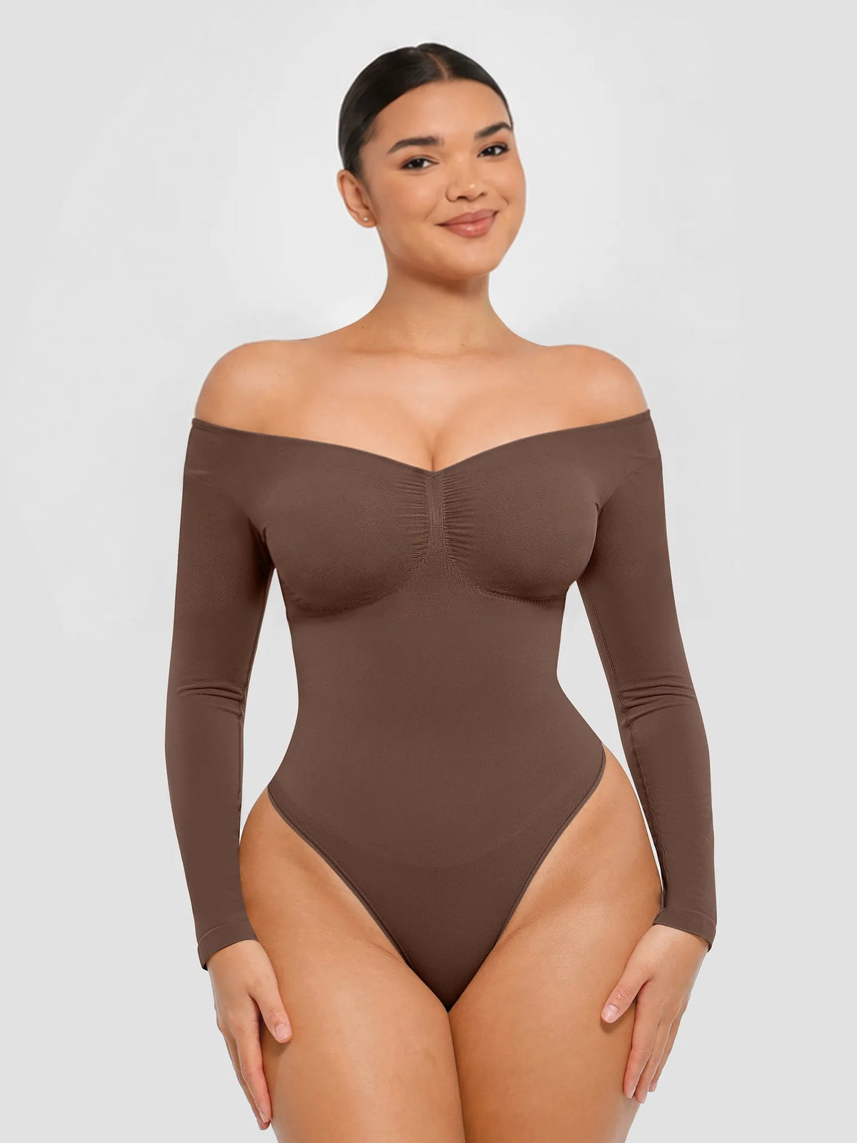 Body Gainant Sculptant Manches Longues Seconde Peau