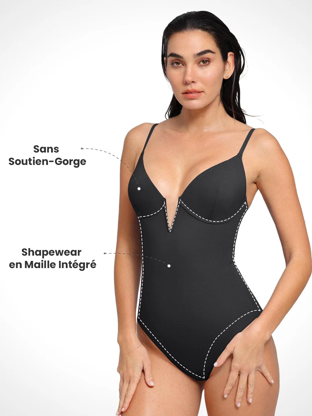 Maillot De Bain Gainant Sculptant Col V