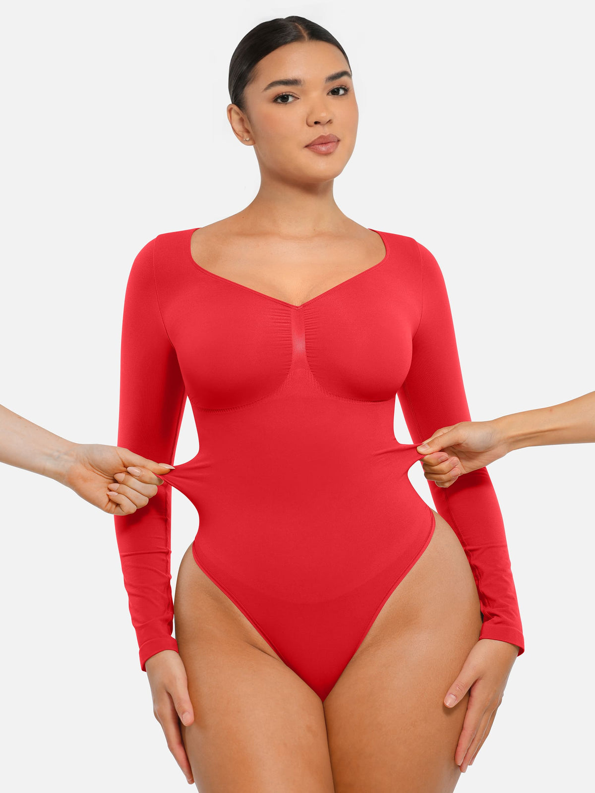 Body Gainant Sculptant Manches Longues Seconde Peau
