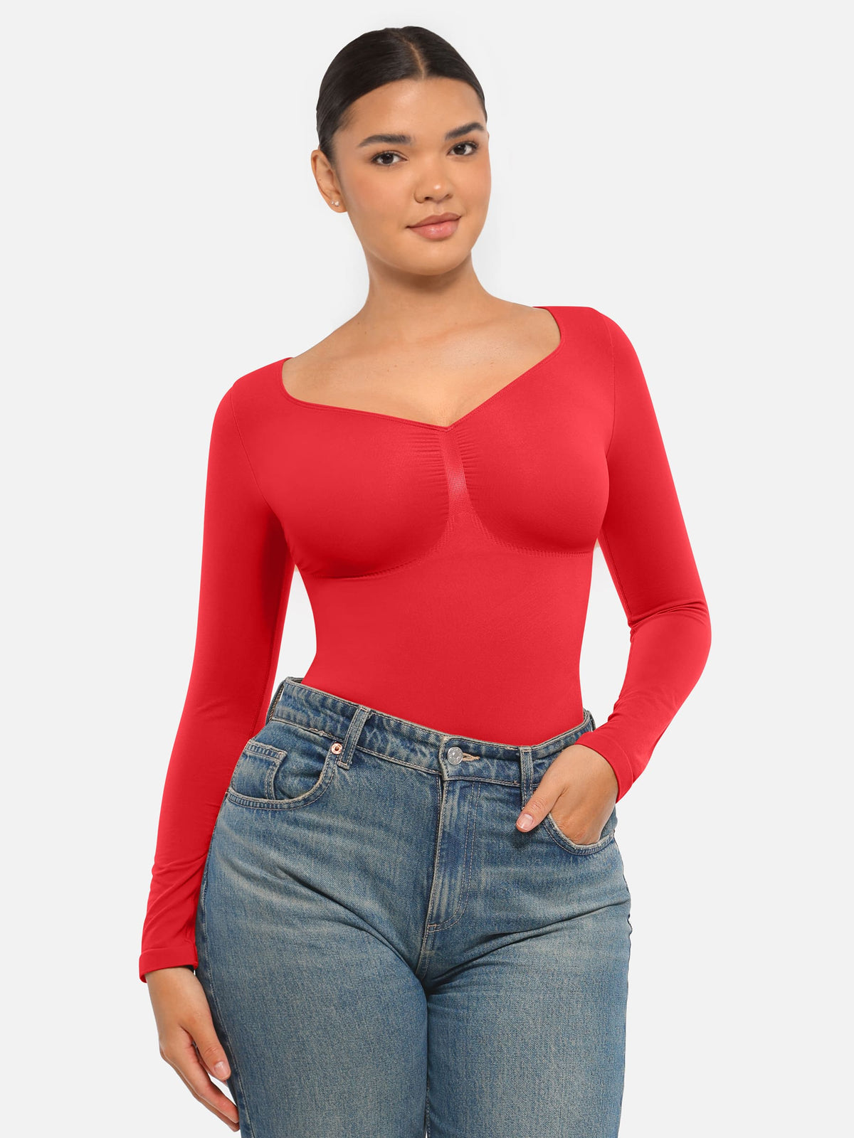 Body Gainant Sculptant Manches Longues Seconde Peau