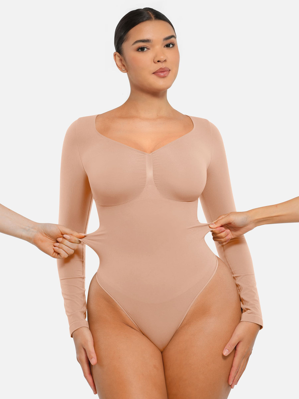 Body Gainant Sculptant Manches Longues Seconde Peau