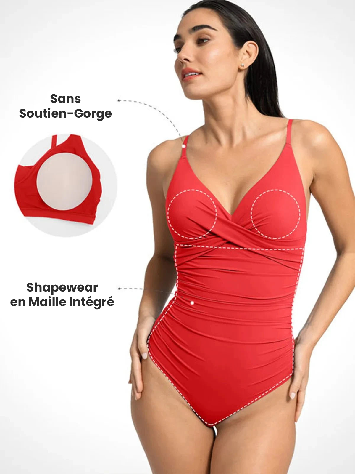 Maillot De Bain Gainant Sculptant Croisé